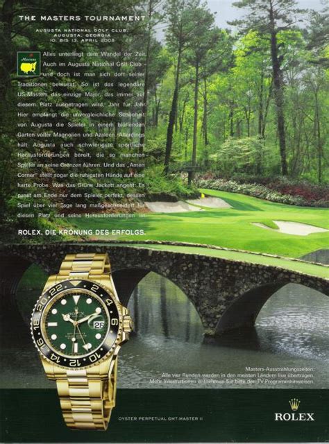 rolex golf commercial 1999|masters golf rolex watch.